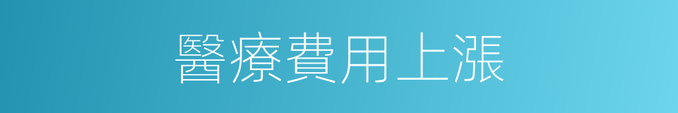 醫療費用上漲的同義詞