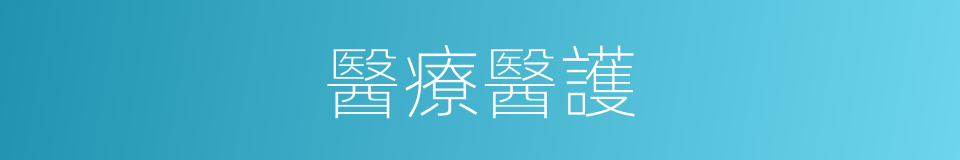 醫療醫護的同義詞
