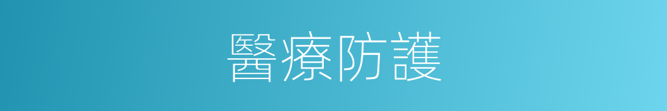 醫療防護的同義詞