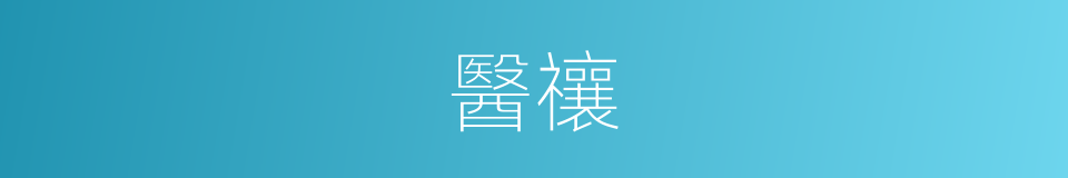 醫禳的意思