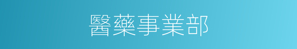 醫藥事業部的同義詞