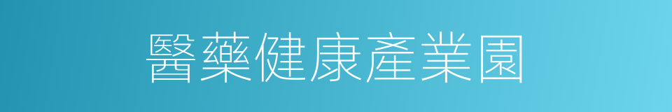 醫藥健康產業園的同義詞