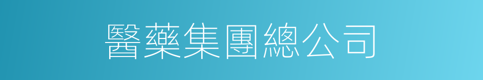 醫藥集團總公司的同義詞