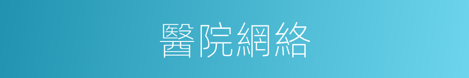 醫院網絡的同義詞