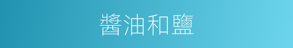 醬油和鹽的同義詞