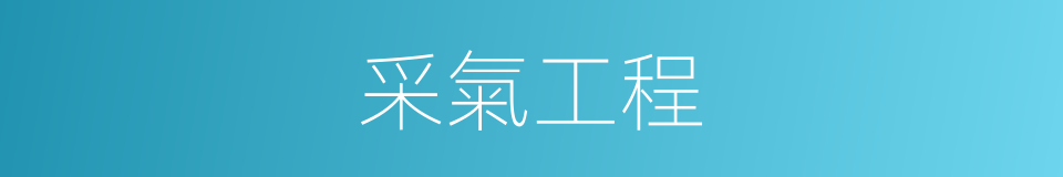 采氣工程的同義詞