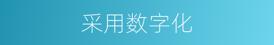 采用数字化的同义词