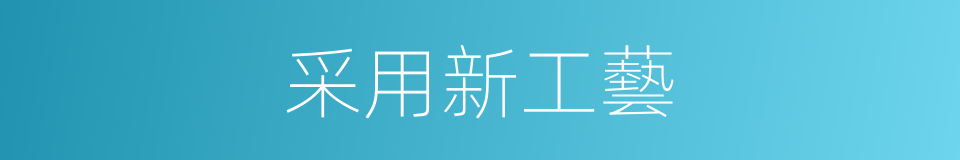 采用新工藝的同義詞