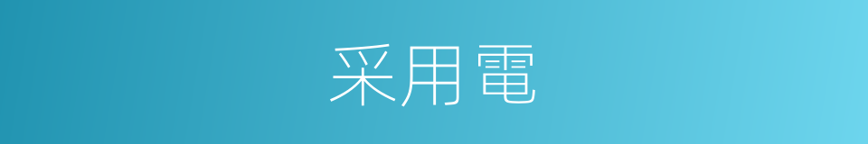 采用電的同義詞