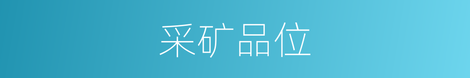 采矿品位的同义词