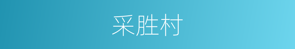 采胜村的同义词