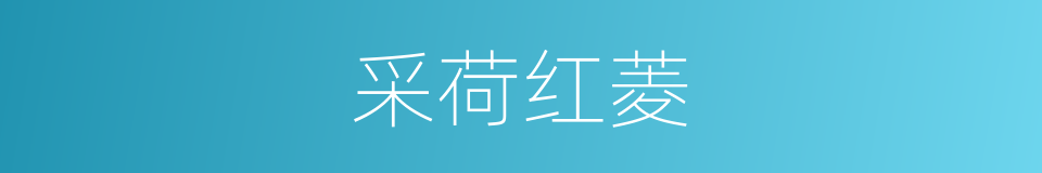采荷红菱的同义词