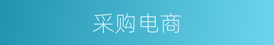 采购电商的同义词