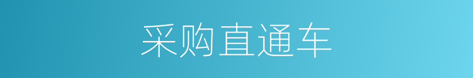 采购直通车的同义词