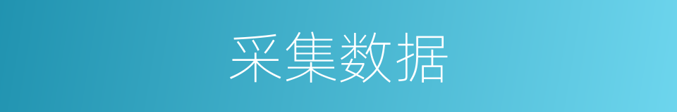 采集数据的同义词