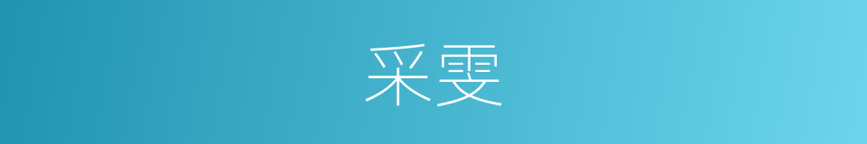 采雯的同义词