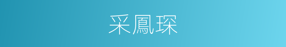采鳳琛的同義詞
