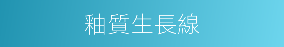 釉質生長線的同義詞