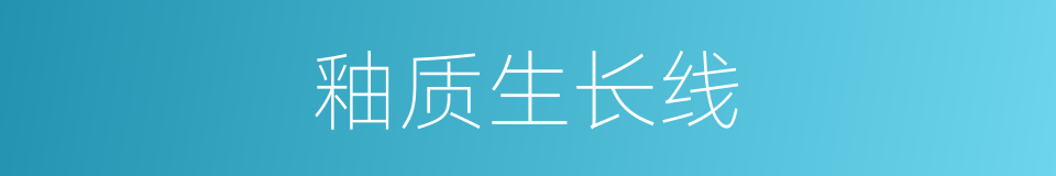 釉质生长线的同义词