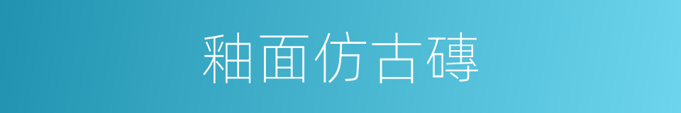 釉面仿古磚的同義詞