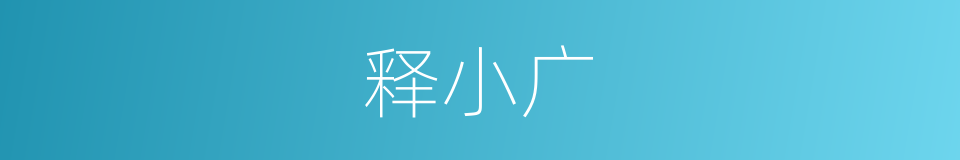 释小广的同义词