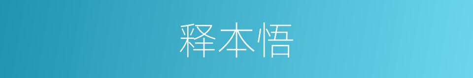 释本悟的同义词