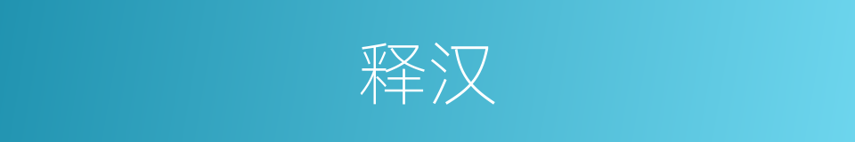 释汉的同义词