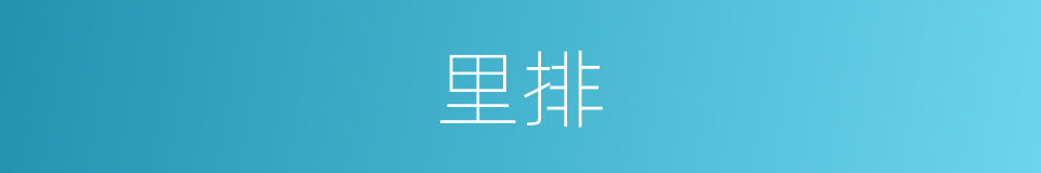 里排的意思