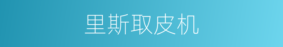 里斯取皮机的同义词