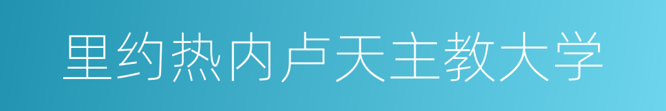 里约热内卢天主教大学的同义词