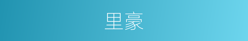里豪的意思