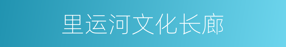 里运河文化长廊的同义词