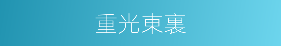 重光東裏的同義詞
