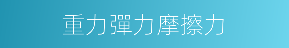 重力彈力摩擦力的同義詞