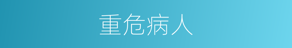 重危病人的同义词