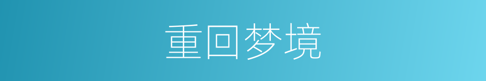 重回梦境的同义词