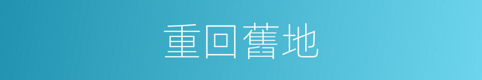 重回舊地的同義詞