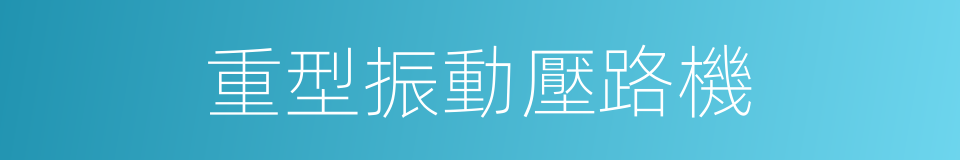 重型振動壓路機的同義詞