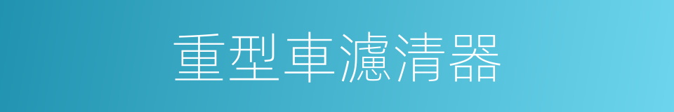 重型車濾清器的同義詞