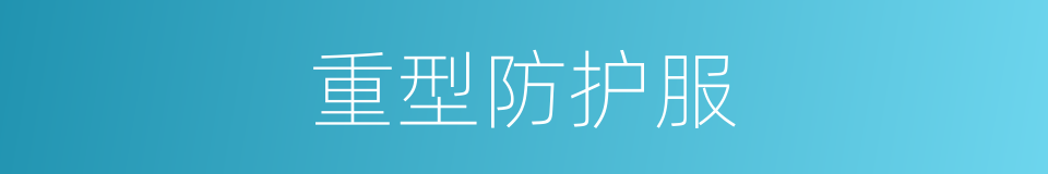 重型防护服的同义词