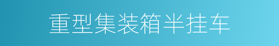 重型集装箱半挂车的同义词