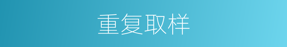重复取样的同义词
