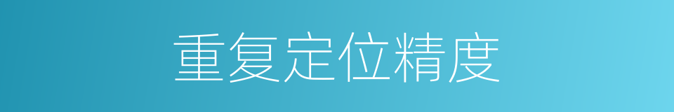 重复定位精度的同义词
