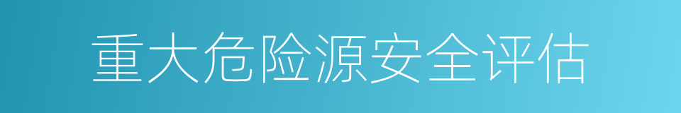 重大危险源安全评估的同义词