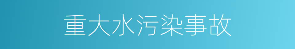 重大水污染事故的同义词