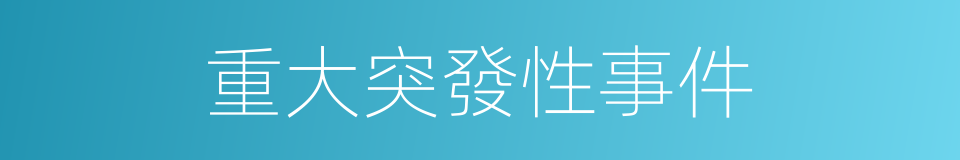 重大突發性事件的同義詞