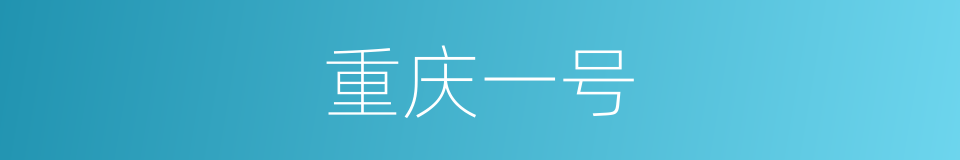 重庆一号的同义词
