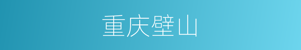 重庆壁山的同义词