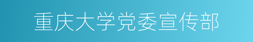 重庆大学党委宣传部的同义词