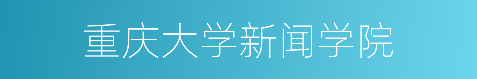 重庆大学新闻学院的同义词